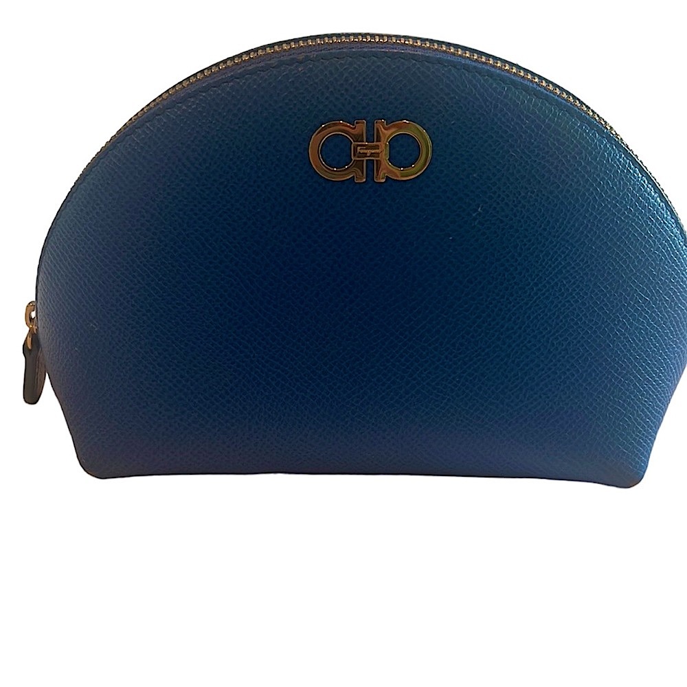Ferragamo leather makeup bag